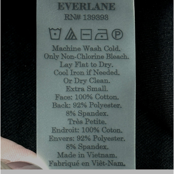 Everlane Heavyweight Scuba Round Neck Dress Black Cotton Women Medium NWOT - Picture 10 of 10